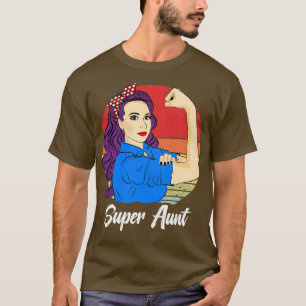 Super Aunt Funny Vintag Retro Sunset T-Shirt