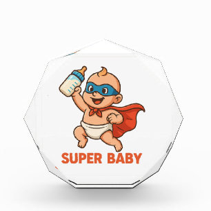 Super Baby - Niedlicher Cartoon Hero mit Cape & Bo Fotoblock