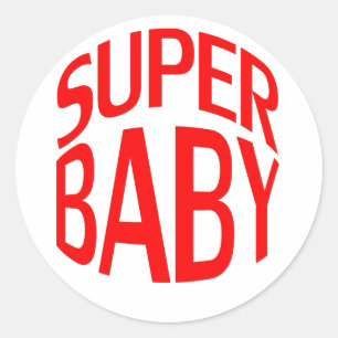 Super Baby Root Runder Aufkleber