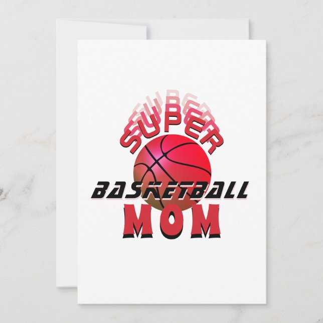 Super Basketball Mama Sporty Muttertag Ankündigung (Vorderseite)