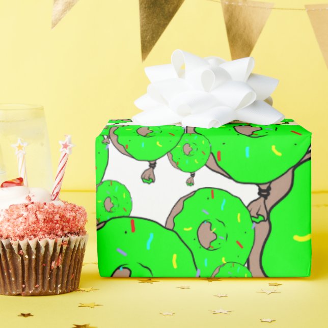 Super Big Green Yum Geschenkpapier (Geburtstagsparty)