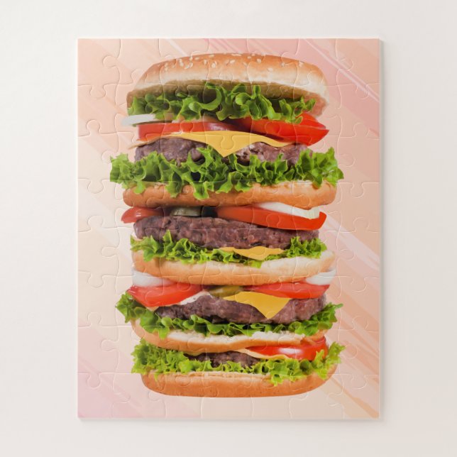 Super Big Hamburger Grand Puzzle de pièces (Vertical)