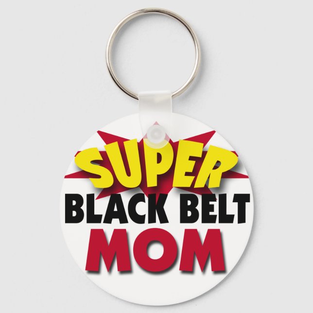 Super Black Belt Mama Schlüsselanhänger (Vorderseite)