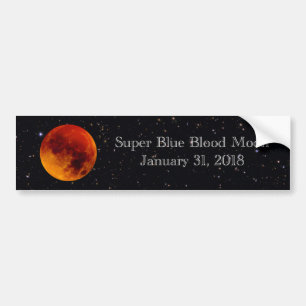 Super Blue Blood Moon 2018 Autoaufkleber