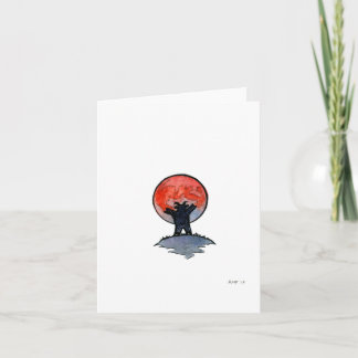 "Super Blue Blood Moon", leere Grußkarte Karte