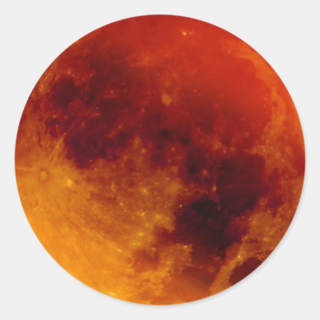 Super Blue Blood Moon Runder Aufkleber (Vorderseite)