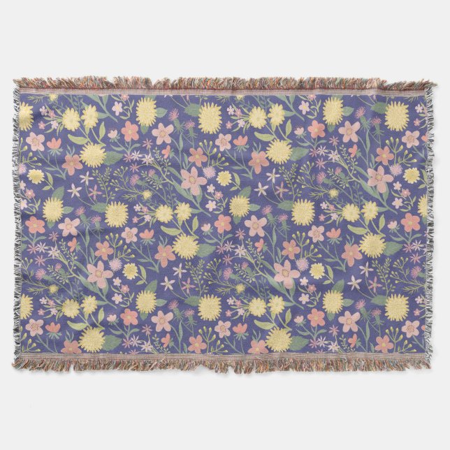 Super Blütenschrott Decke romantische Blüte (Vorderseite)