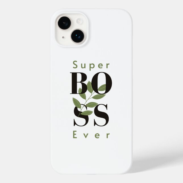 Super Boss Ever Minimal blanc iPhone / coque ipad (Verso)