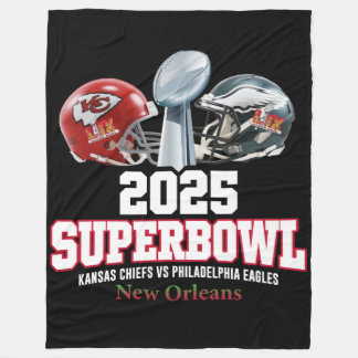 Super Bowl Showdown 2025 Fleecedecke