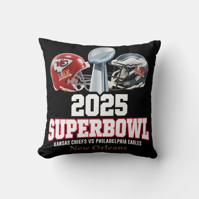 Super Bowl Showdown 2025 Kissen (Vorderseite)