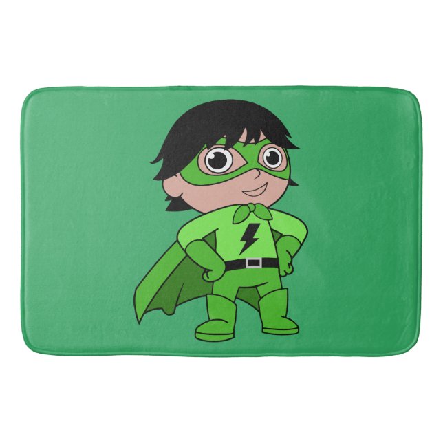 Super Boy Action Hero Badematte (Vorderseite)