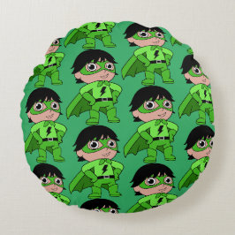 Super Boy Action Hero Rundes Kissen