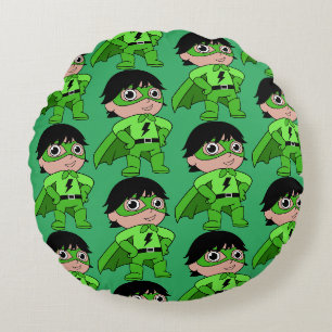 Super Boy Action Hero Rundes Kissen
