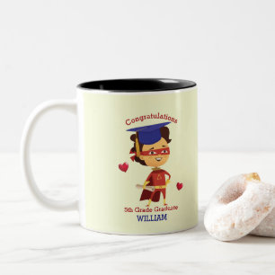 Super Boy Glückwunsch 5. Klasse Zweifarbige Tasse
