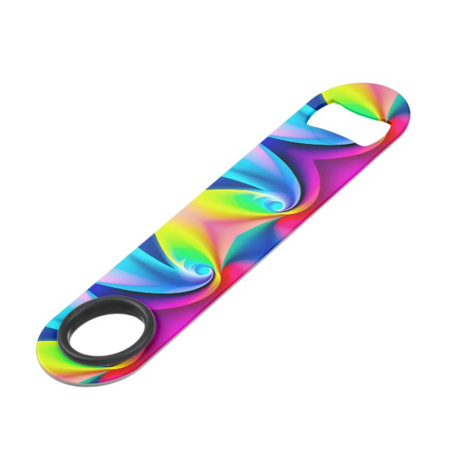 Super Bright Swirl Design Speed Flaschenöffner (Vorderseite Schrägansicht)
