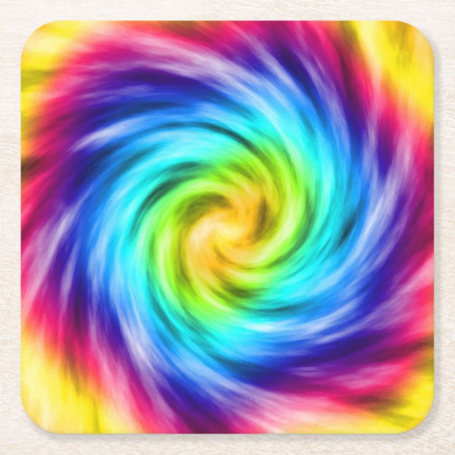Super Colorful Whirlpool Rechteckiger Pappuntersetzer (Vorderseite)
