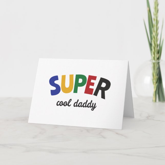 Super cool Daddy Karte (Vorderseite)