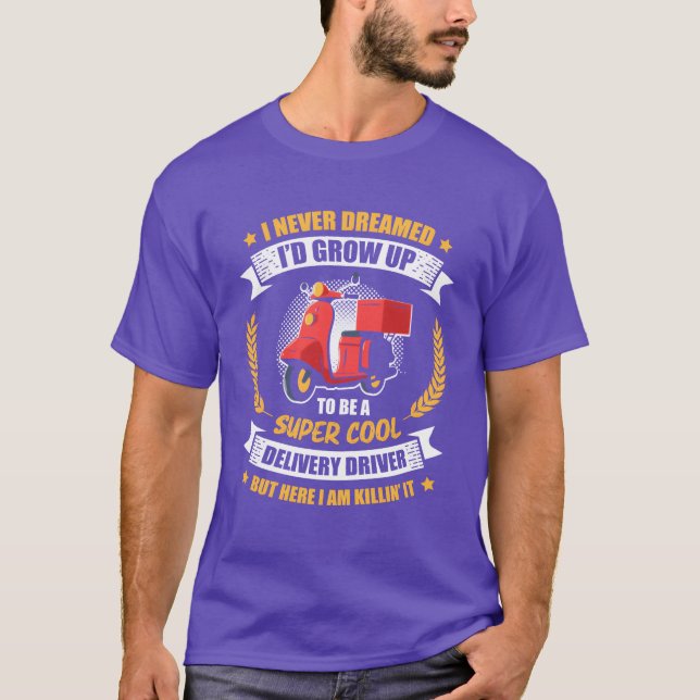 Super Cool Delivery Rider Job Work Food Delivery f T-Shirt (Vorderseite)