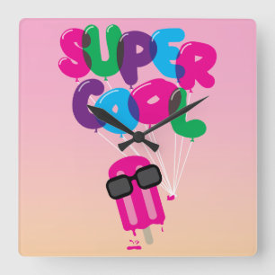 Super Cool Quadratische Wanduhr