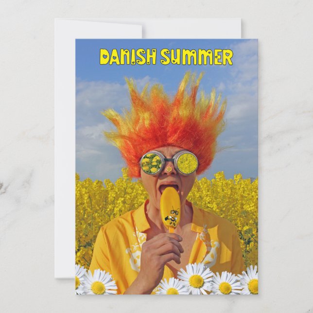 Super Coole dänische Sommergrusskarte! Karte (Vorderseite)