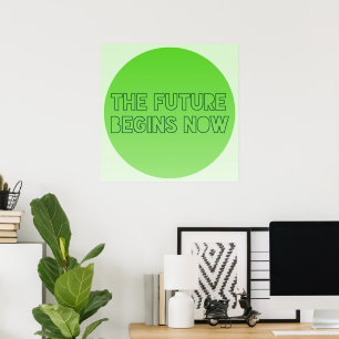 Super Coole Grüne Zukunft Zitat-Typografie Poster