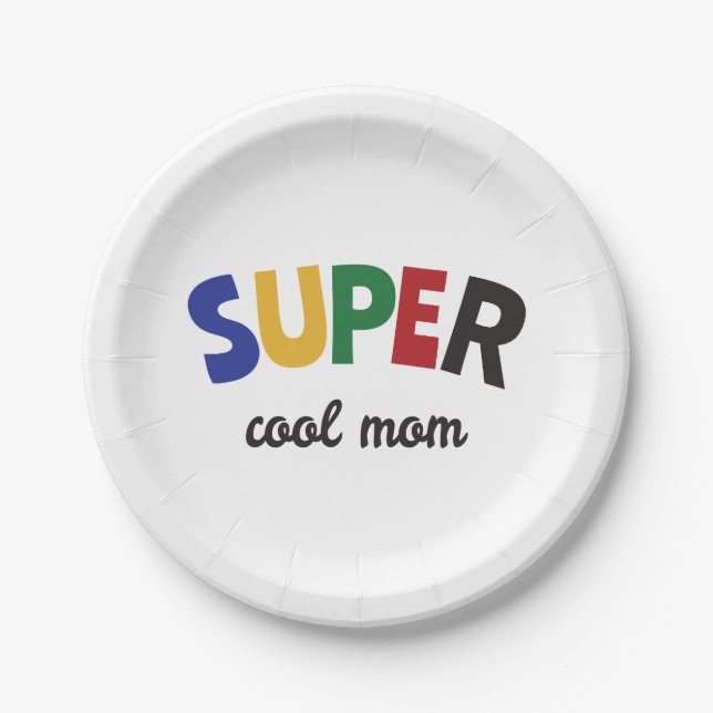 Super coole Mutter Pappteller (Vorderseite)