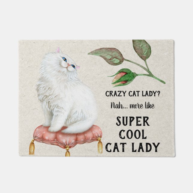 Super coole persische Katze Katzen-Damen-Hip Fußmatte (Vorderseite)