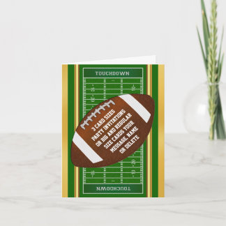 Super Coole Personalisiert Football-Party Einladun Einladung