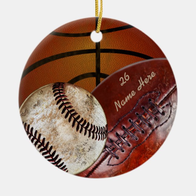 Super coole Vintage personalisierte Keramik Ornament (Vorne)
