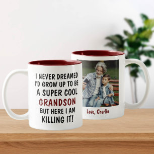 Super Cooler Grandson tötet es mit benutzerdefinie Zweifarbige Tasse