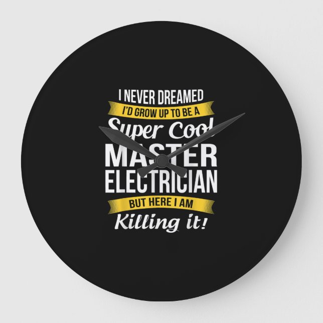 Super Cooler Master Electrical Funny Gift Große Wanduhr (Vorderseite)