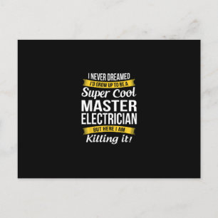 Super Cooler Master Electrical Funny Gift Postkarte