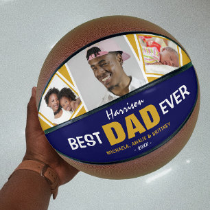 Super Cooles "BEST VATER EVER" Foto und Name Basketball