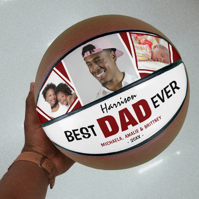 Super Cooles "BEST VATER EVER" Foto und Name Basketball (Von Creator hochgeladen)