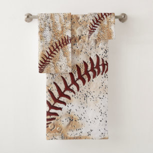 Super Cooles Rustikales Baseball-Handtuch-Set Badhandtuch Set