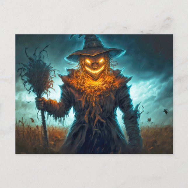 Super Creepy Scarecrow Postkarte (Vorderseite)