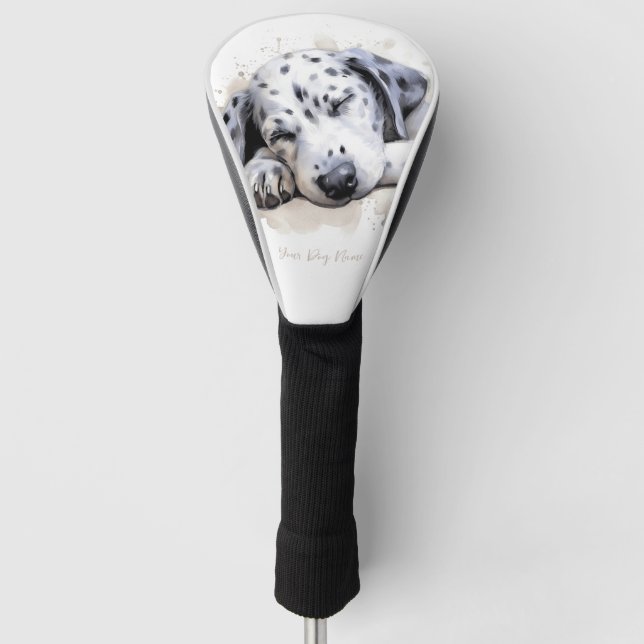 Super cute angel sleeping puppy Dalmatian Dog 002  Golf Headcover (Vorderseite)