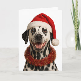 Super cute Dalmation Christmas card Karte