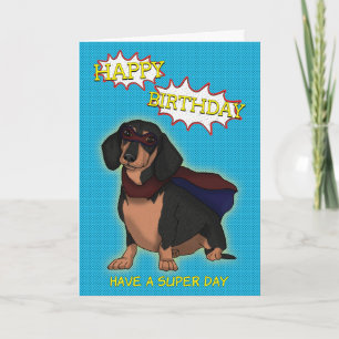 Super Dackel Hund Geburtskarte Karte