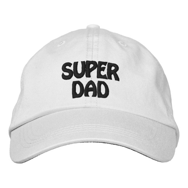 Super dad bestickte baseballkappe (Vorderseite)