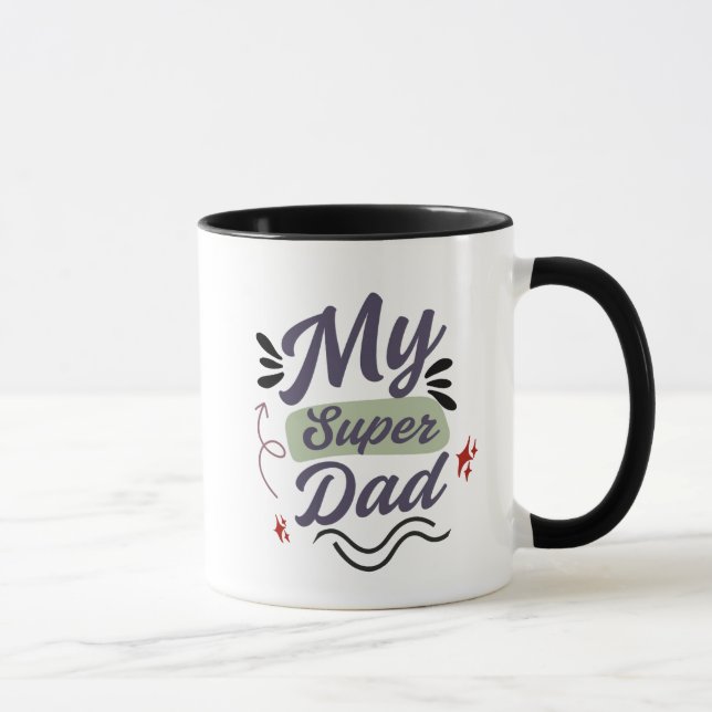 Super Dad Coffee Mug – Hero Dad Gift Idea Tasse (Rechts)