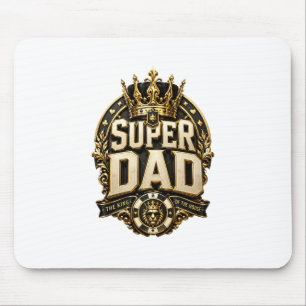 Super Dad Crown Crest Mousepad