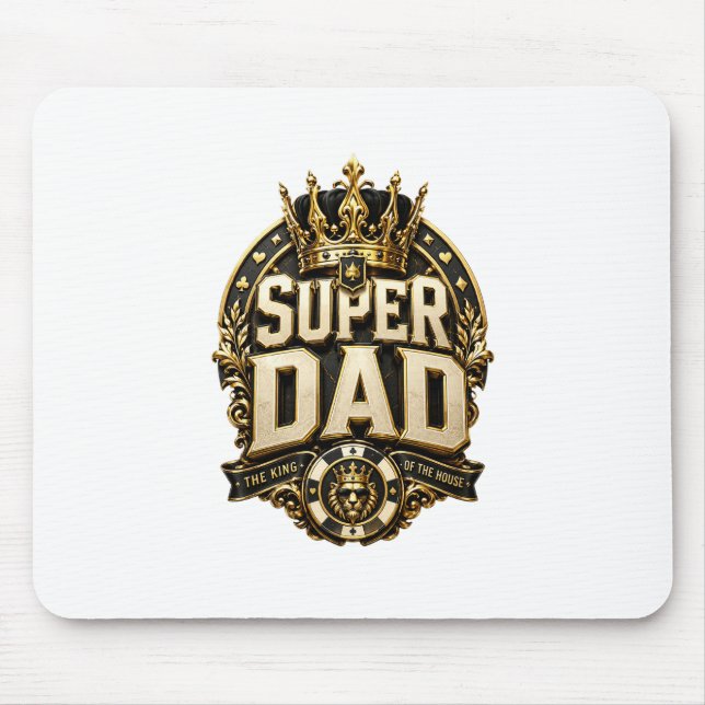 Super Dad Crown Crest Mousepad (Vorne)