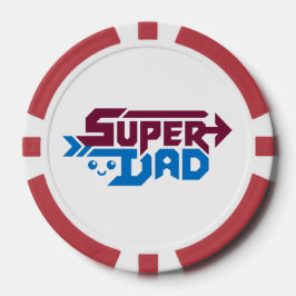 Super Dad Gamer Gift – Cute Retro Pokerchips