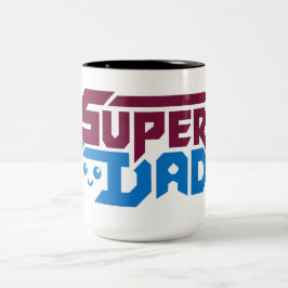 Super Dad Gamer Gift – Cute Retro Zweifarbige Tasse