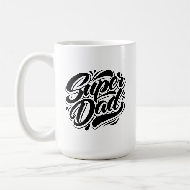 Super Dad Hero Typography Design-67888 Kaffeetasse (Links)