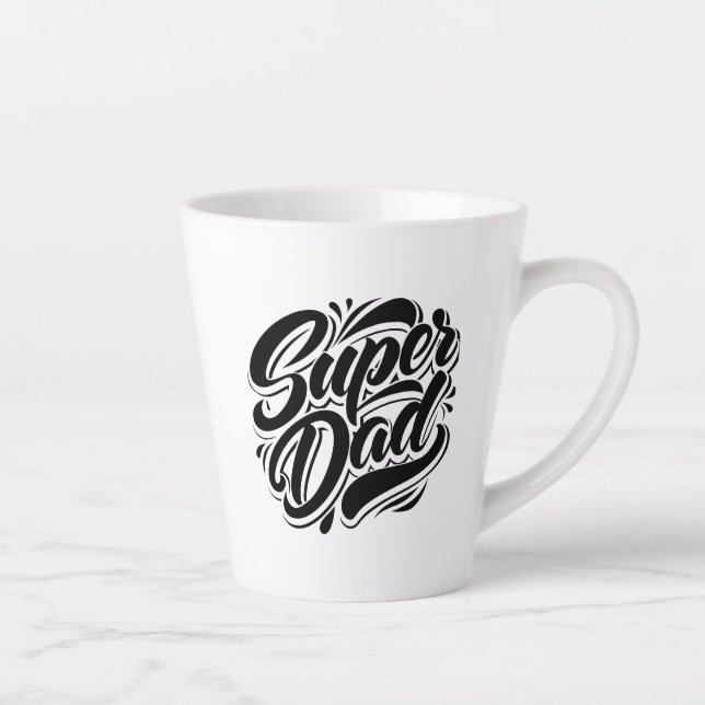 Super Dad Hero Typography Design-67888 Milchtasse (Rechts)