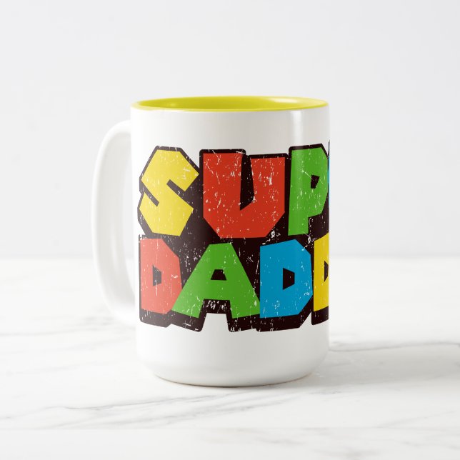 Super Daddio Vatertag Große Tasse für Gamer Vater (Vorderseite Links)