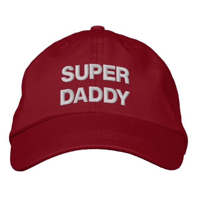 Super Daddy Bestickte Kappe (Vorderseite)