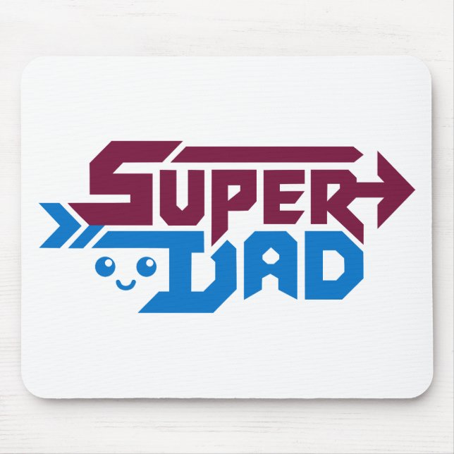Super-Daddy-Gamer-Geschenk – Süß Retro Mousepad (Vorne)
